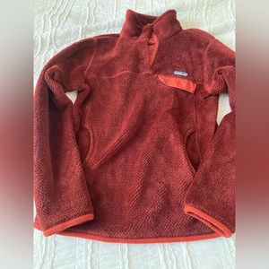 Red Patagonia Half Zip Fleece